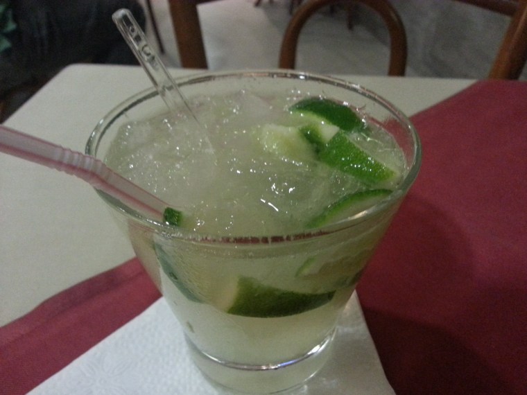 The Caipirinha, the "best drink in the world" and basically a lime-ade hopped up on sugar cane liquor